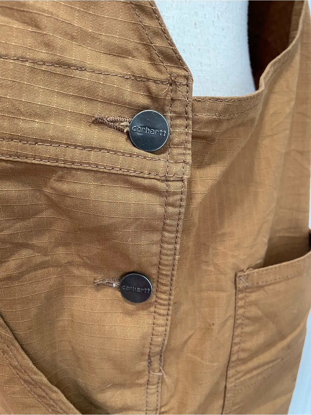 Carhartt Chest Pocket Short Overalls in Caramel size 16/18 - Picture 6 of 9